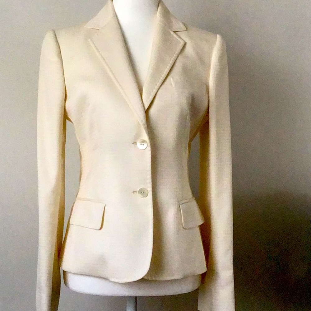 Dolce&Gabbana off White Silk and Wool Pantsuit